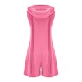 thumbnail image 3 of biudgviw Workout Rompers for Women V Neck Sleeveless Tennis Hooded Jumpsuits Athletic Sweat Outfits with Pockets, 3 of 7