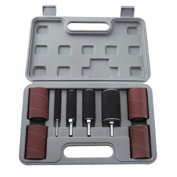 Drum Sander Kit Sanding Belt Sandpaper with Spindle Case for Drill Press Tools
