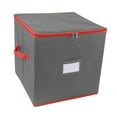 thumbnail image 2 of Baohd Christmas Ornament Storage 64 Slots Folded Layer Decoration Organizer 4 Gray Xmas, 2 of 6