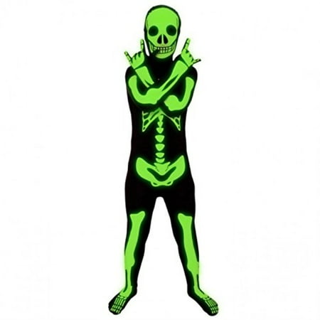 Morphsuits Glow in The Dark Skeleton Kids Halloween Costume - Large