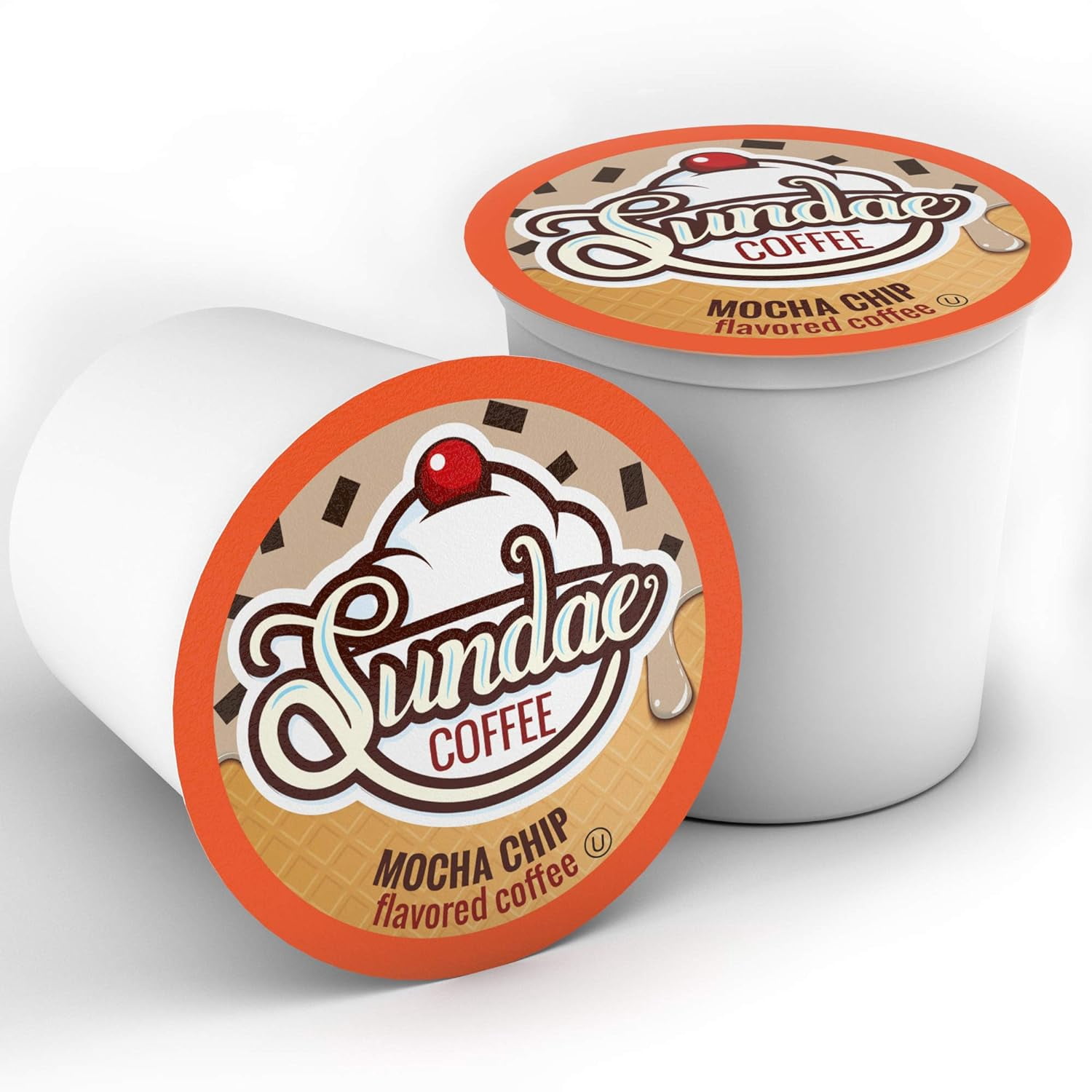 Sundae Ice Cream Flavored Coffee Pods Compatible with Keurig 2.0, Mocha Chip 48 Count