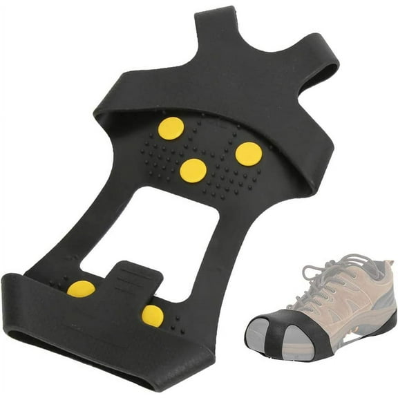 0 0 Teeth Zinc Alloy Ice Snow Grippers, Shoe Spikes, A Pair Lightweight Climbing Walking for Boots Shoes Hiking Fishing