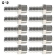 thumbnail image 1 of Mosiee 10Pcs Stainless Steel Barb Fittings: 1/2'' Npt Hose Connector, 1 of 9