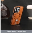thumbnail image 4 of Funda para iPhone Rotroyce Luxury Leather con Magsafe Black, 4 of 9