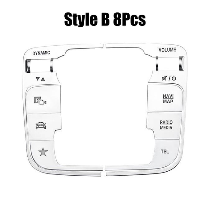 Bgsha Sliver Plastic Car Center Console Media Mouse Button Decorative Trim Stickers For Mercedes EQB Replacement Car Accessories
