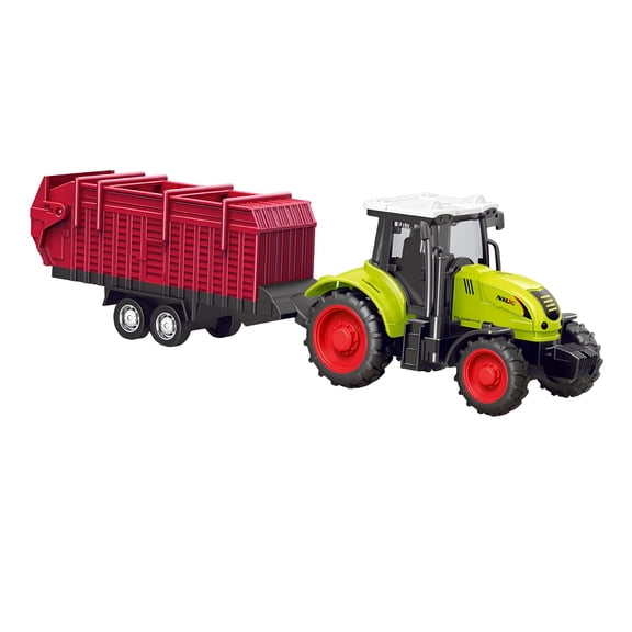 BESTSKY Farmer Tractor Toy Farming Toys Engineer Collectible Construction Truck Friction Powered for Kids Ages 3 and up Gift Rice Truck