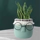 thumbnail image 5 of Adorno de maceta para plantas, cerámica, agujeros de drenaje, borlas, maceta para plantar, jarrón para la cara para el 010 Macarena Florero de plantas, 5 of 6