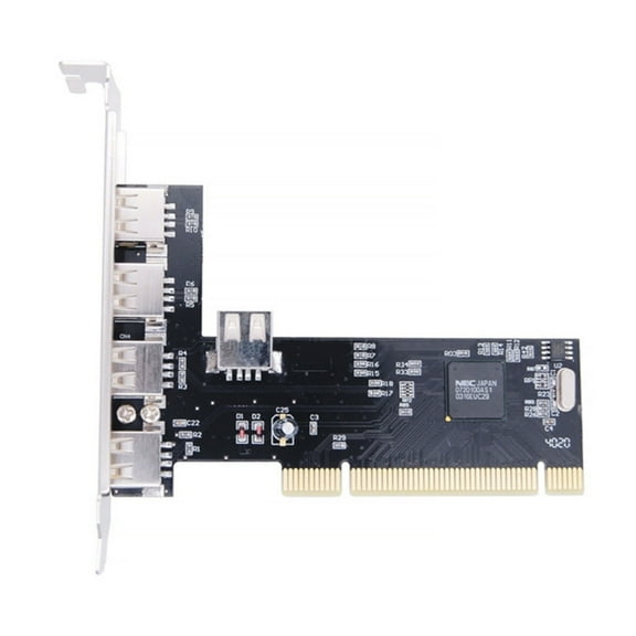 USB Expansion Card 5Port PCI to USB2.0 Expansion USB2.0 PCI Expansion Card High Speed Data Transfer for Desktops