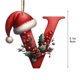 thumbnail image 3 of Adornos de árbol de Navidad personalizados con letras V, adornos para árboles de Navidad, 3 of 6