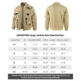 thumbnail image 6 of LEDUNTINO Men's Bomber Jacket, Lightweight Casual Spring Fall Windbreaker, Multi-Pocket Cargo Jacket, 6 of 7