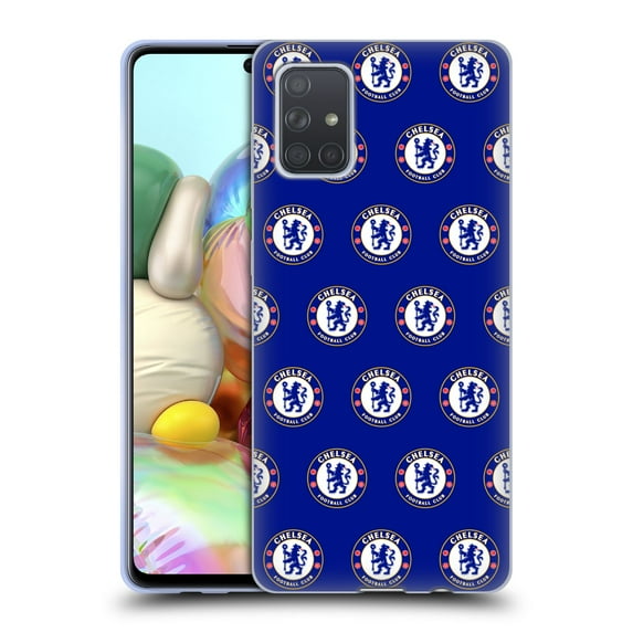 Head Case Designs Officially Licensed Chelsea Football Club Crest Pattern Soft Gel Case Compatible with Samsung Galaxy A71 (2019)