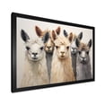 thumbnail image 5 of Designart "Curious Alpacas Collage In Beige And Grey" Alpacas Picture Framed Canvas Art Print, 5 of 5
