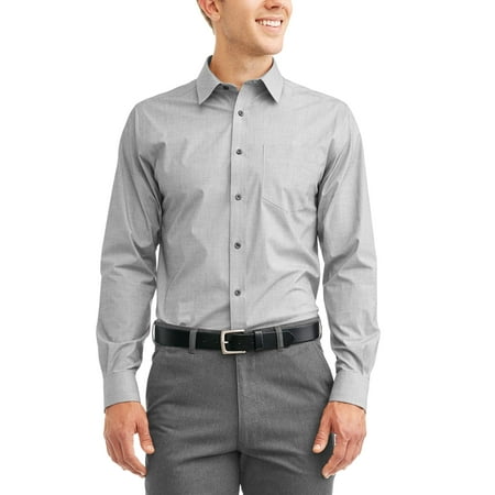 George Men's Long Sleeve Performance Dress Shirt, Up to 3XL
