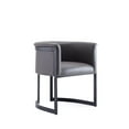 thumbnail image 3 of Manhattan Comfort Corso 18.51" Faux Leather Dining Chair in Gray, 3 of 5