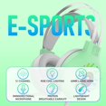 thumbnail image 5 of Gaming Headset Stereo Wired,RGB Backlit,Headphone Surround Sound,Noise Cancel Mic for PC-Green, 5 of 5