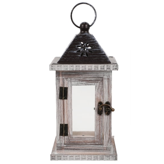 Nordic Style Wooden Lantern for Candle Display Assorted Color Decorative Hanging Lantern 1Pc