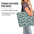 thumbnail image 2 of Fotbe PUG HEAD And Flower Bolsa Tote Estética de Lona con Estampado para Mujer - Bolsa Reutilizable de Hombro Casual para Vacaciones, Compras, Trabajo y Gimnasio, 2 of 8