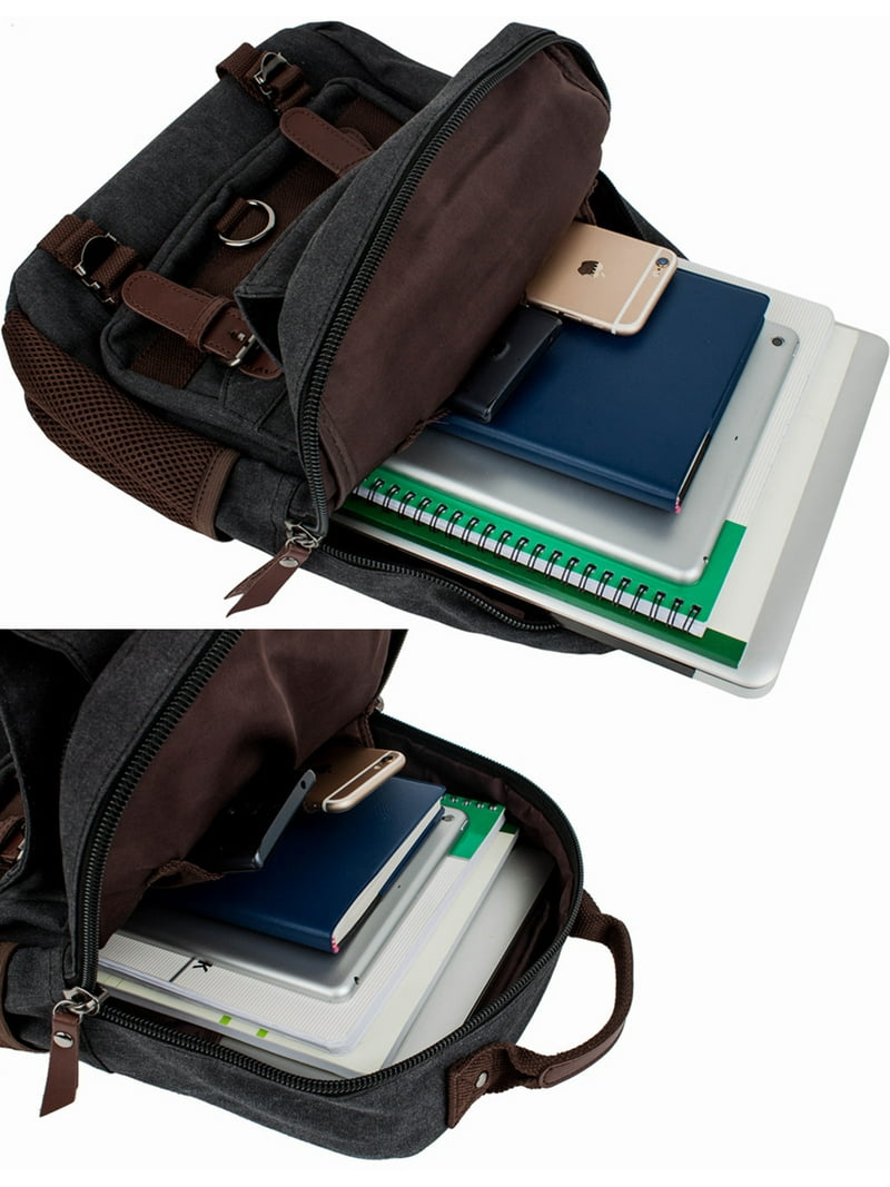 15 inch leather laptop backpack Premium 15” Leather Dual-Compartment Laptop Backpack main image 1