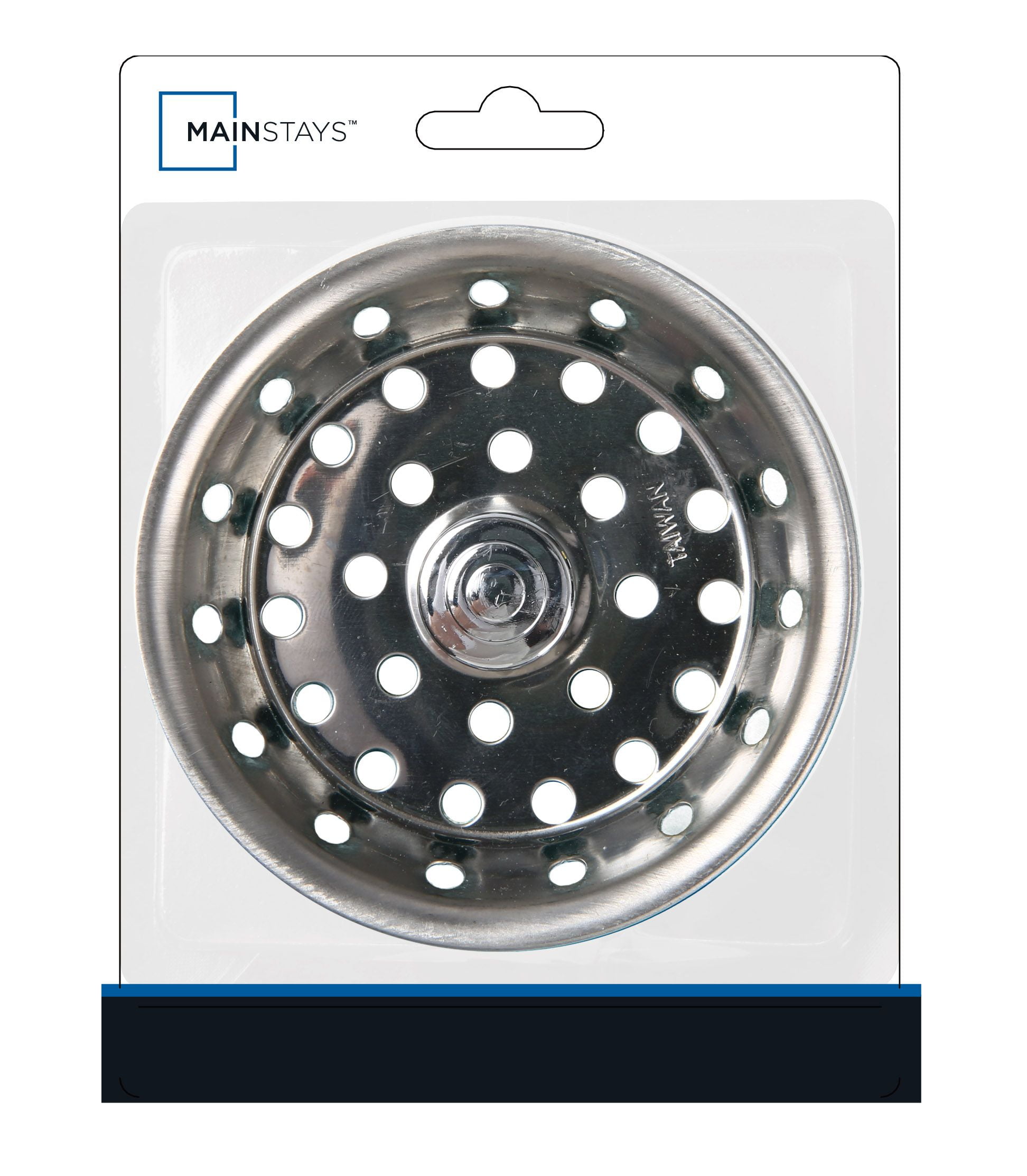 Mainstays Stainless Steel Kitchen Sink Strainer and Stopper Silver 3.16"