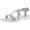 Silver, variant on EASY SPIRIT Womens Silver Strappy Cushioned Arch Support Treasur Round Toe Wedge Slingback Sandal 8.5 M