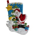 thumbnail image 3 of Bucilla Felt Stocking Applique Kit 18" Long-Santa's Gifts, 3 of 3