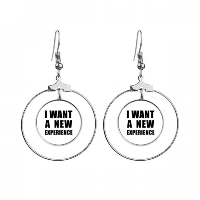 Quiero una experiencia nueva Los pendientes cuelgan del aro de la joyería del círculo de la gota Unbranded M