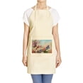 thumbnail image 1 of Oil Painting Abstract of Flowers 1 Print Khaki Kitchen Apron APR 27 x 32.5 Inch, 1 of 1