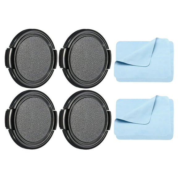 Unique Bargains Sides Pinch Front Lens Cover Dust Camera Lens Cap for Lens with 49mm Thread, 4 Pack