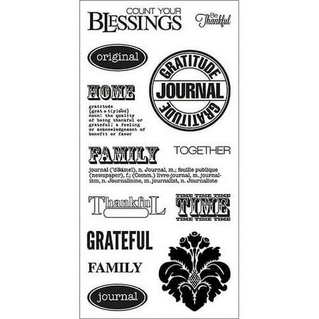 Fiskars Teresa Colling 4"X8" Sheet Cling Stamps-Be Thankful