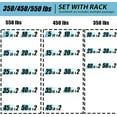 thumbnail image 3 of 450 lbs Hex Dumbbell Set with Storage Rack - 5-50 lb Rubber Coated Adjustable Weights for Home Gym Strength Training - Men/Women, 3 of 8