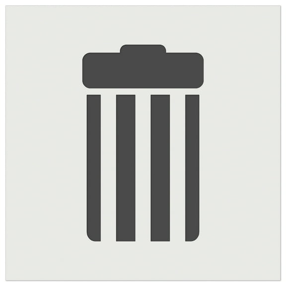Garbage Trash Can DIY Cookie Wall Craft Stencil - 5.5 Inch