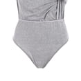 thumbnail image 4 of ZAFUL for Women Prom Dress or Cocktail Dress Evening Part Dress Marled Twist High Slit Two Piece Dress Gray S, 4 of 6