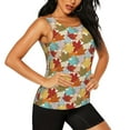 thumbnail image 2 of Vsdgher Fall Maple Leaves Print Tank Top Sports Vest Bra for Women Sports ,Performance Stretchy Quick Dry Sports Workout Running Top Vest with Removable Pads, 2 of 8