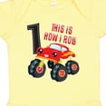 thumbnail image 4 of Inktastic Monster Truck How I Roll 1st Birthday Boys Baby Bodysuit, 4 of 5