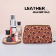 thumbnail image 4 of American Football1 Makeup Bag, Large Capacity Travel Cosmetic Bag for Women Girls- Travel Toiletry Bag Leather Portable Waterproof Makeup Case Organizer with Handle, 4 of 4