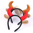 thumbnail image 5 of Plush Cow Ears and Horns Headband Funny Animal Cosplay Party Costume Hair Hoop, 5 of 5