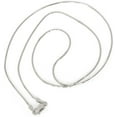 thumbnail image 2 of 14K White Gold 0.8mm Octagonal Snake Pendant Chain, FREE Microfiber Cloth, Shiny Link Mens Womens Necklace, Giorgio Bergamo 18, 2 of 8