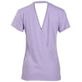 thumbnail image 3 of Women's Lavender Washington Huskies Bella Crossover Back V-Neck T-Shirt, 3 of 3