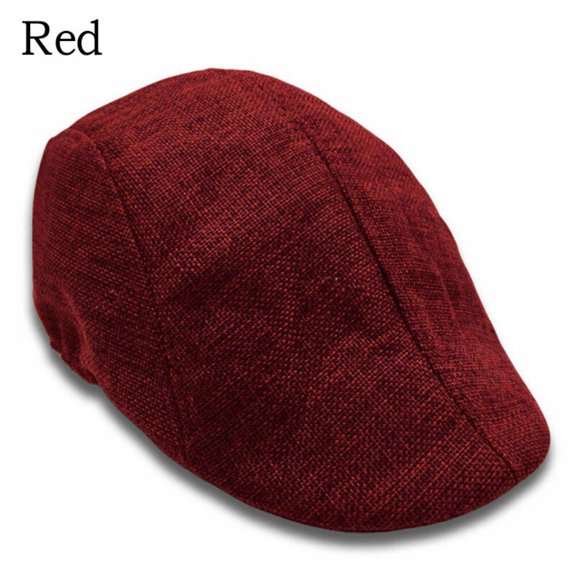 Men Unisex Beret Hat Vintage Golf Driving Hat Men Flat Cap Sun Hat RED