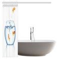 thumbnail image 2 of MYPOP Goldfish Shower Curtain, A Goldfish Jumping Out of the Fishbowl Polyester Fabric Decorative Bathroom Shower Curtain Set with Hooks, 66 X 72 Inches Long, 2 of 2
