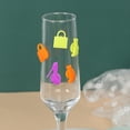 thumbnail image 3 of Drink Markers Silicone Small - 12PCS Colorful Wine Glass Charms Glass Identifiers, 3 of 10