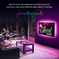 thumbnail image 2 of TASMOR 2M LED Light Strip, 6.56ft 5050 RGB Music Sync USB TV Backlight with Remote Color Changing, 2 of 8