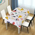 thumbnail image 4 of Yayeee Tablecloths 60" x 120" Rectangle Wrinkle Resistant Party Table Cover, White Triangles, 4 of 8
