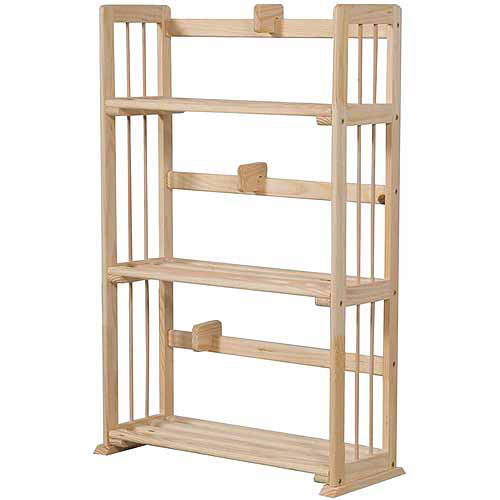 Furinno FNCL-33001 Pine Solid Wood 3-Tier Bookshelf