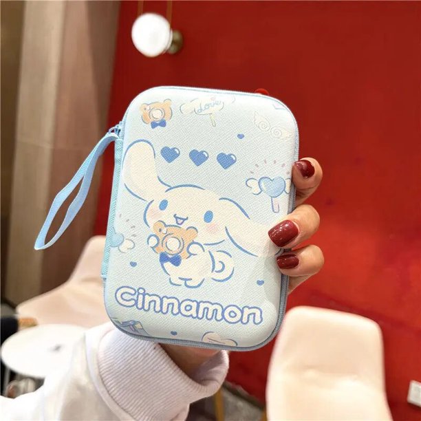 Sanrios Kuromi Cinnamoroll My Melody Pochacco Kittys pompurin Xo-bolsa de almacenamiento para cargador de Cable de datos de auriculares de dibujos animados