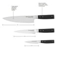 thumbnail image 3 of Kitchenaid Gourmet 3-piece Forged Tripe-Riveted Chef Knife Set with Blade Covers, Black, 3 of 18