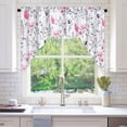 thumbnail image 5 of Alishomtll Modern Pink Floral Country Rod Pocket Light Filtering Kitchen Valances, 60" x 36", 5 of 8
