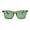 thumbnail image 2 of Womens Folded Horn Rim Tip Rectangle Fashion Sunglasses All Green, 2 of 4
