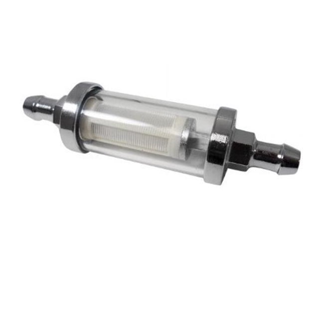 R9245 0.37 in. Glass Fuel Filter, Chrome & Clear