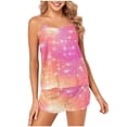 thumbnail image 2 of Rciityk Pinks Valentines Women Cami Pajama Set - Shorts Pajama Sets for Women 2 Piece - Fashion Cute Heart Print Spaghetti Strap Tank Tops and Shorts Lounges Pjs Sets, 2 of 4